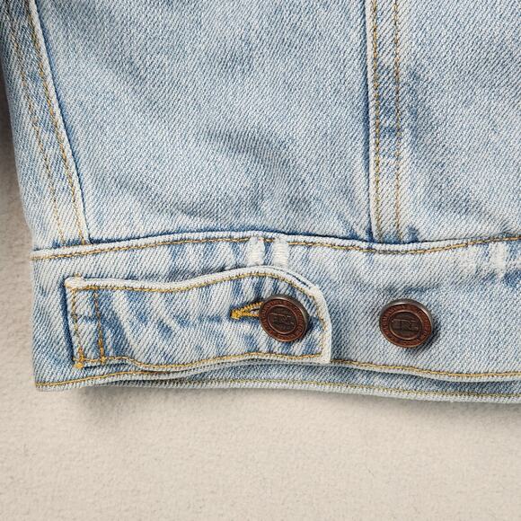 ERL Lamb’s Wool Detachable Collar LGHT Wash Denim Jacket Made in Italy $875 - Picture 12 of 16